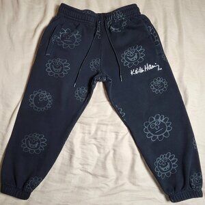 Keith Haring x Shoe Palace Smiley Sunflower Jogger Sweatpants Size Small